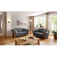 Home affaire 2-Sitzer Milano Vintage, mit Federkern, Bezug in Vintageoptik, incl. Zierkissen grau