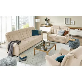 Polstermöbel Oelsa Fernsehsessel Andorra Mikrofaser 87 x 108 x 110 cm Beige mit Rollen