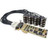 Startech StarTech.com PCI Express Serielle Karte - 16 DB9 RS232 Ports - Niedrig + Vollprofil - Serieller Adapter mit mehreren Ports - PCIe Serielle Karte (PEX16S550LP)