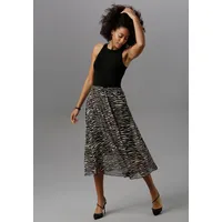Aniston SELECTED Partykleid Animal-Print Schwarz 36