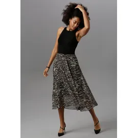 Aniston SELECTED Partykleid Animal-Print Schwarz 36