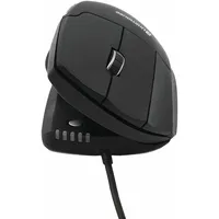 CONTOUR UniMouse Vertikale Maus, schwarz matt, Linkshänder, USB (CDUMBK21002)