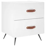 vidaXL Nachtschrank 40 x 35 x 47,5 cm Weiß