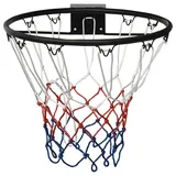 vidaXL Basketballring Schwarz 45 cm Stahl