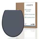 Schütte WC-Sitz Duroplast Anthrazit doppelte Absenkautomatik- Schnellverschluss