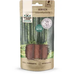 Wildes Land Dörrfleisch Hunde Snack WL Hirsch Dörrfleisch 65g Hunde Snack