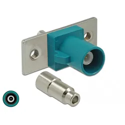 Delock FAKRA Z plug spring pin for soldering 2 prepunched holes