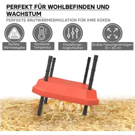 fudajo Küken-Wärmeplatte 25 x 30 cm rot/schwarz