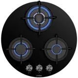 Phönix Germany Phönix PG-603RT Gaskochfeld 3 flammig rund Gaskocher Einbau Gaskochmulde