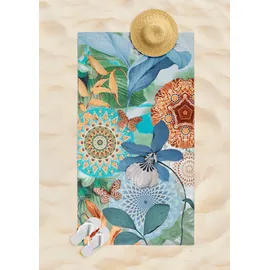 HIP Zephir Strandtuch 100 x 180 cm blau grün