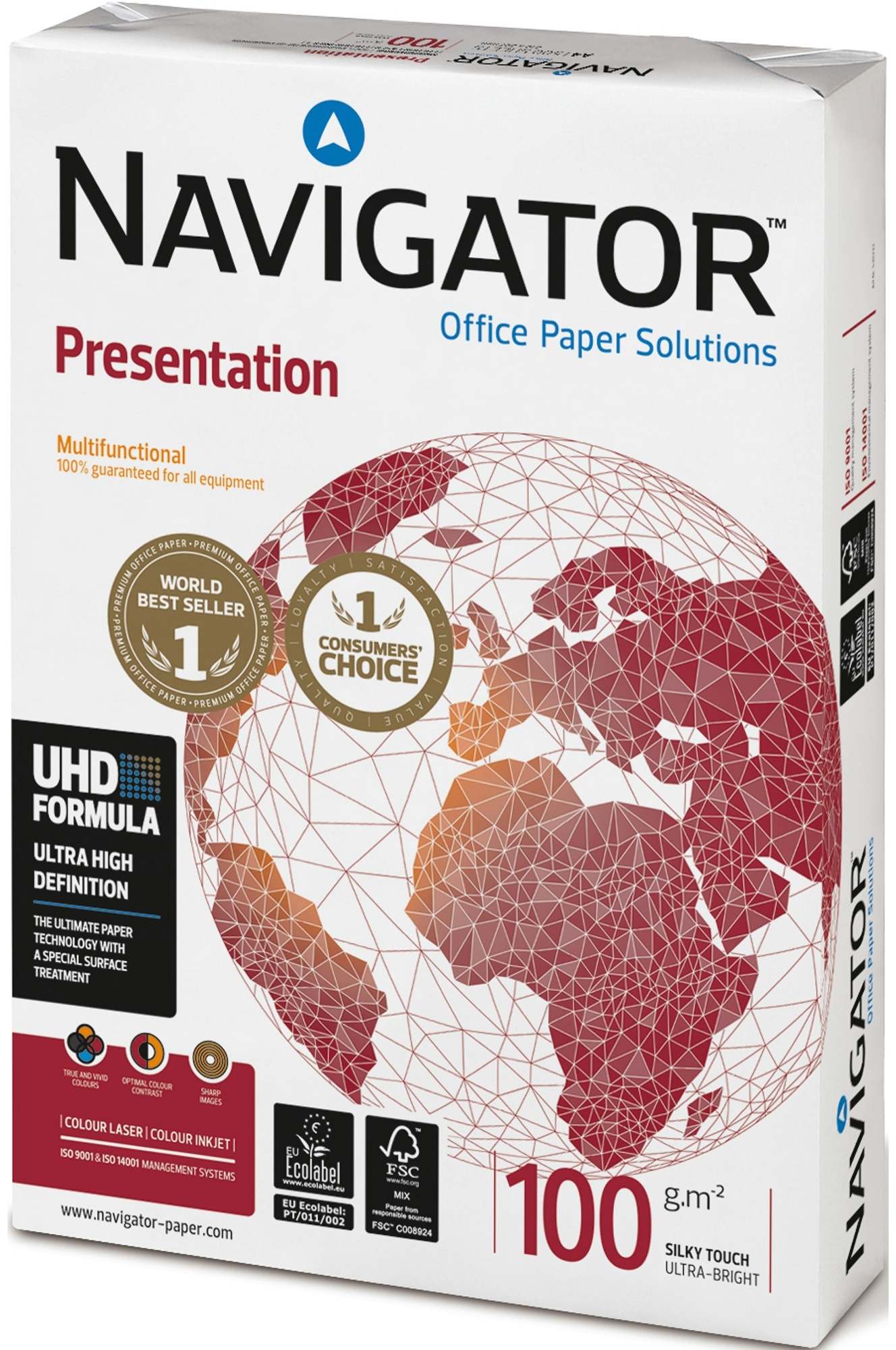 Navigator Kopierpapier Presentation 82437A10S DIN A4 weiß 500 Bl./Pack.