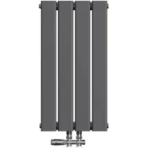 EMKE Heizkörper 60x30cm 233W Anthrazit Flach Heizkörper Einlagig Paneelheizkörper Vertikal Mittelanschluss