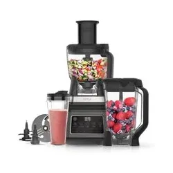 Ninja Küchenmaschine  3-in-1-Gerät  1.200 Watt  2 1 Liter  Auto-iQ-Technologie  Ice-Crusher  schwarz  BN800EU
