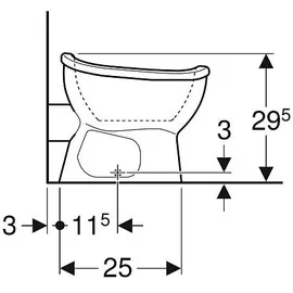 Geberit Stand-WC Bambini Tiefspüler f. Kleinkinder Spülrand Abg. horiz. Weiß