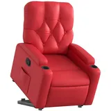 vidaXL Relaxsessel mit Aufstehhilfe Kunstleder 54,9 x 75 x 73 cm Rot