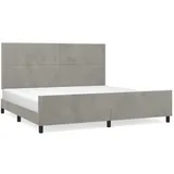 vidaXL Bettgestell 200 x 200 cm Hellgrau