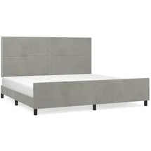vidaXL Bettgestell 200 x 200 cm Hellgrau