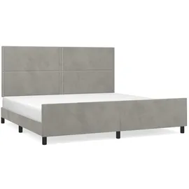 vidaXL Bettgestell 200 x 200 cm Hellgrau