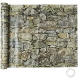 Tectake Balkonverkleidung 600 x 90 cm grau Kunststoff