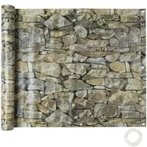 Tectake Balkonverkleidung 600 x 90 cm grau Kunststoff