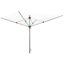 BERLINLODGE Wäschespinne Vento 12 windsichere Halter Aluminium Hx⌀ 170x300cm Höhenverstellbar Zum Betonieren Wäscheständer Wäscheleine Wäschetrockner