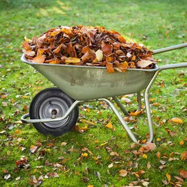 Relaxdays Schubkarrenrad mit Schlauch, Ersatzreifen profiliert, 4.00-8", luftbereift, für Schubkarre, bis 150kg, schwarz