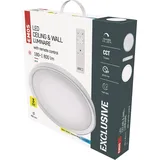 EMOS LED Deckenleuchte 30W dimmbar mit Fernbedienung, einstellbare Helligkeit 180–1800 lm und Lichtfarbe 2700–6500 K, Nachtlicht + Timer, ZM5168 - Weiß