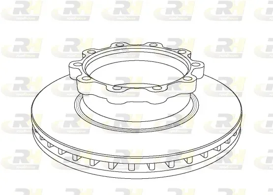 ROADHOUSE nsx104720 Vorderachse belüftet 430mm 45mm