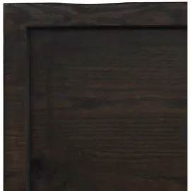 vidaXL Waschtischplatte Dunkelbraun 120x60x(2-6)cm Massivholz