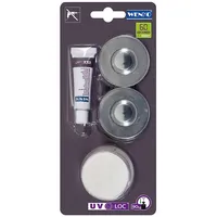 Wenko UV-Loc® Befestigungsset, Chrom, Befestigen ohne Bohren mit innovativem Klebesystem UV-Loc®