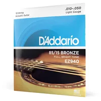 D'Addario Gitarrensaiten Westerngitarre | Gitarrensaiten Akustikgitarre | Saiten 12-saitige