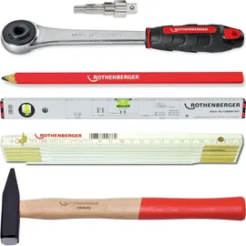 Rothenberger Profi-Werkzeugset 34-tlg. - Rucksack für Heizung, Sanitär, Klima