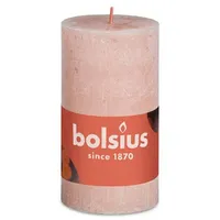 Bolsius Rustik Stumpenkerze 10 x 5 cm nebeliges rosa