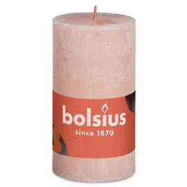Bolsius Rustik Stumpenkerze 10 x 5 cm nebeliges rosa