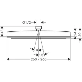 Hansgrohe Pulsify E Kopfbrause 260 (24330140)