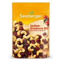 Seeberger Cashew-Cranberry-Mix: Knackige naturbelassene Cashewkerne mit Cranberries - süß-säuerliche Kombination - glutenfrei, vegan (1 x 400 g) (Packung mit 2)