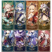Genshin Impact Figur Papier Lesezeichen Spiel Lesezeichen für Spiele Fans (Stil 2)