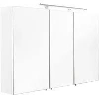 Magnolia home Spiegelschrank 110x68x16cm mit LED Leuchte weiß matt