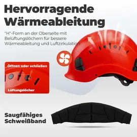 mustbau Sicherheitshelm Schutzhelm Set - EN397 mit Ohrschützer und Netzvisier - Verstellbarer Kopfbügel von 53 bis 63 cm - Ideal für Forstwirtscha