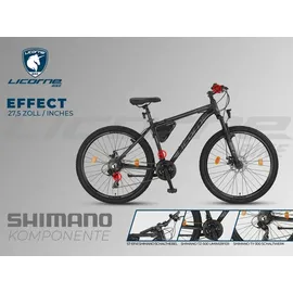 licorne bike gmbh Effect Premium Mountainbike 27,5 Zoll RH 0 cm Unisex schwarz/anthrazit