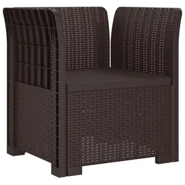 vidaXL 1-Sitzer Sessel 1 x 1 x 1 cm braun