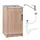 stamar Spülenschrank 50 cm Eiche Sonoma 50 x 0 x 0 cm Braun