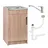 stamar Spülenschrank 50 cm Eiche Sonoma 50 x 0 x 0 cm Braun