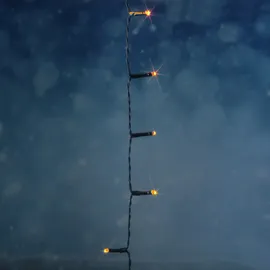 MARELIDA LED Solar Lichterkette bernstein LED - 8 Modi USB Garten Outdoor Außen