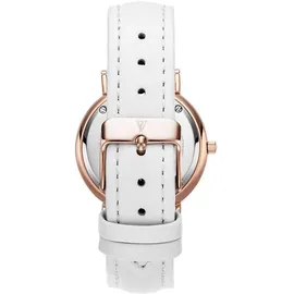 Paul Valentine Damen Armbanduhr ROSE GOLD PINK SEASHELL WHITE 36 MM PV36616