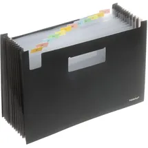 FolderSys Fächermappe 12 Fächer schwarz, 1 St.