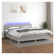 vidaXL Boxspringbett 200 x 200 cm Hellgrau