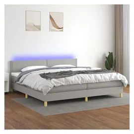 vidaXL Boxspringbett 200 x 200 cm Hellgrau