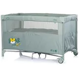 Chipolino Reisebett, Relax 2 Ebenen, Vorderseite absenkbar, Seiteneingang, Tasche grün Kunststoff, 60x120 cm, Babymöbel, Babybetten, Reisebetten
