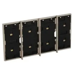 Legrand KM8103P1 LivingNow 4-mod. Rahmen mit integr. Busleitung für 3-mod. Dose, Farbe: Sand 1